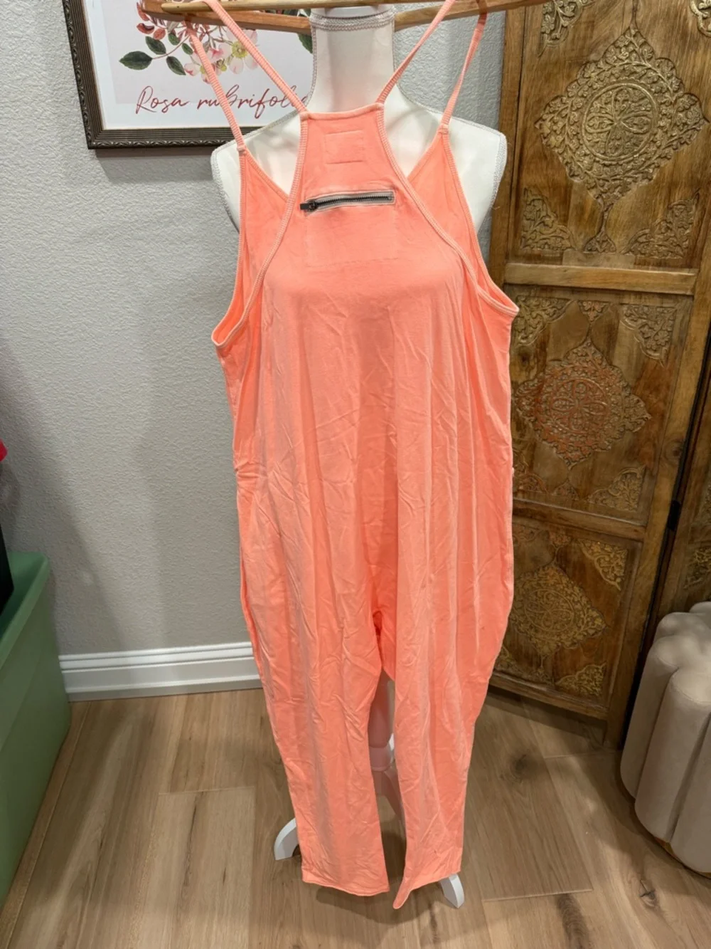 Free People Hot Shot onsie.. color- cantaloupe. 0004 - Picture 5 of 5